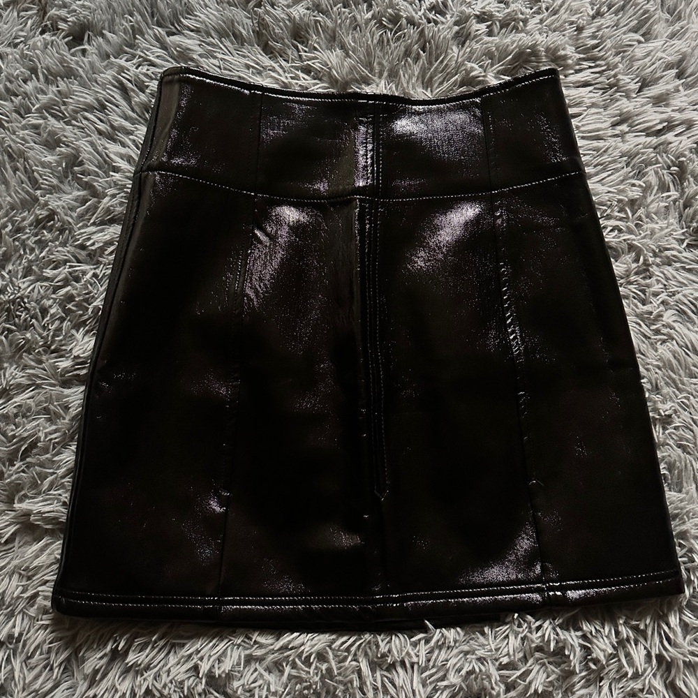 Free People Leather Skirt
